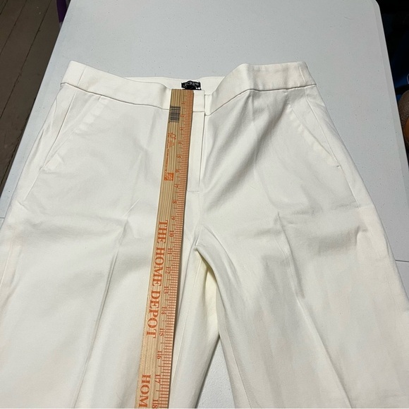 J. Crew Kate Straight Leg Pants Bi Stretch Cotton Blend White 12 - Picture 10 of 11